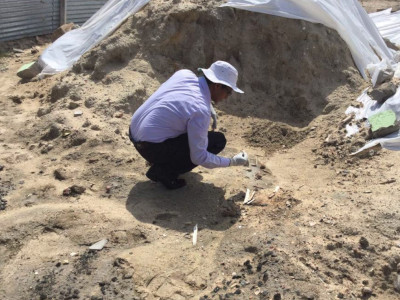 A mass grave was discovered in Mannar on May 28, 2018